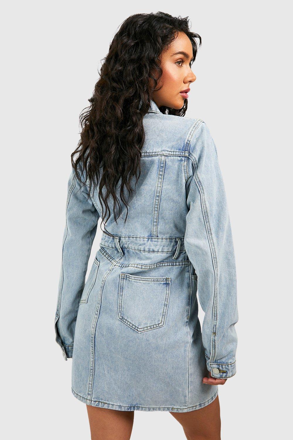 Denim western outlet shirt dress